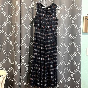 Navy anchor maxi dress